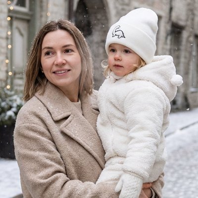 bonnet bebe blanc maman neige