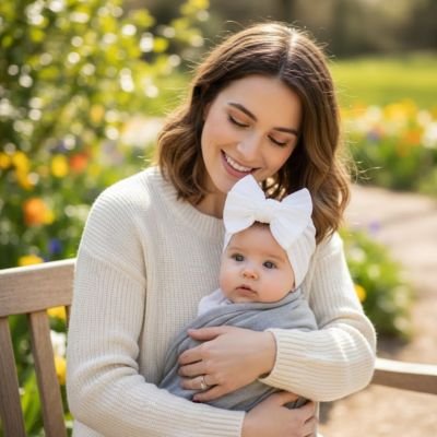 turban bebe fille maman chaise parc