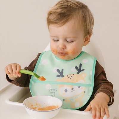 bavoir bebe vert mange