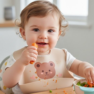 Bavoir silicone bebe coco