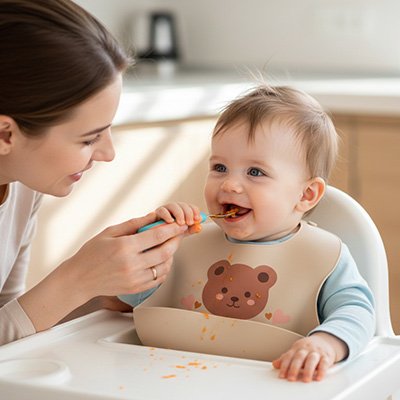 Bavoir silicone maman bebe