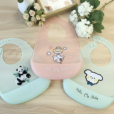 Bavoir silicone trois style