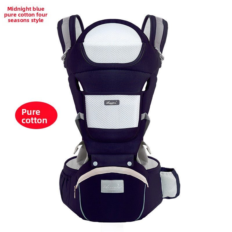 blue porte bebe ergonomique comfy