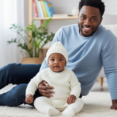 Bonnet bebe blanc papa