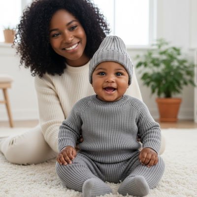 Bonnet bebe gris