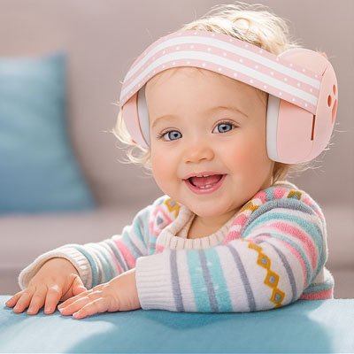 Casque anti bruit bébé rose