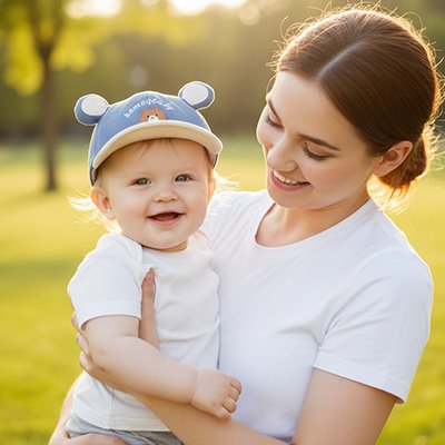 Casquette bebe bleu