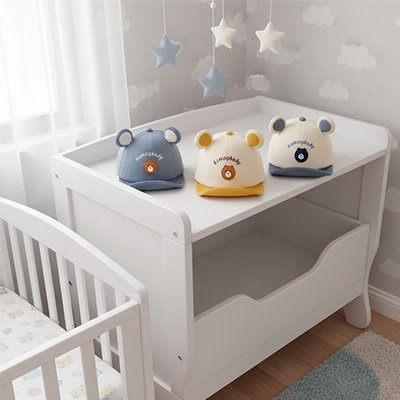 Casquette bebe trois variante