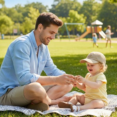 casquette pour bebe papa parc jouent