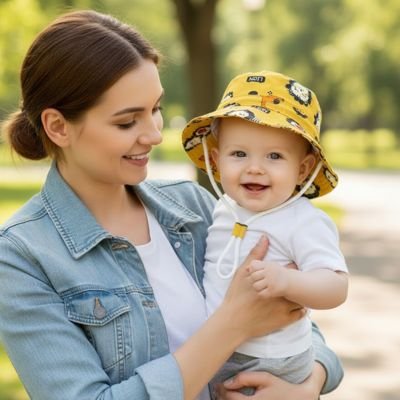 Chapeau bebe jaune