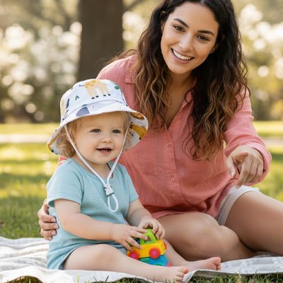 chapeau  bebe  maman