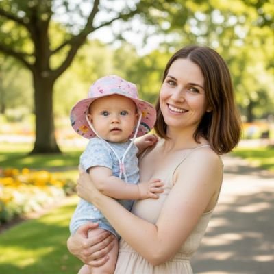 chapeau bebe maman parc