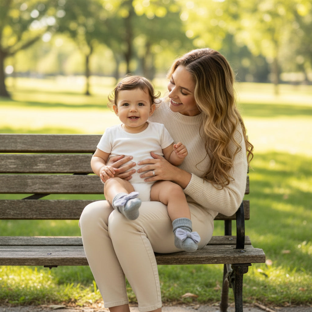 Chaussette bebe maman parc