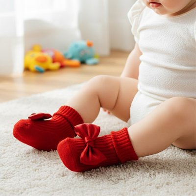 Chaussette bebe rouge
