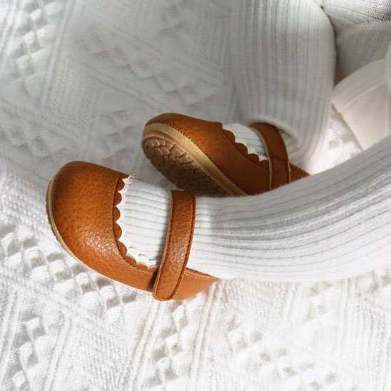 Chaussure bebe fille brun couleur