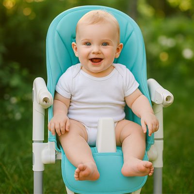 coussin chaise haute bebe jardin