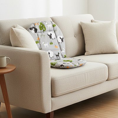 coussin chaise haute motif mouton