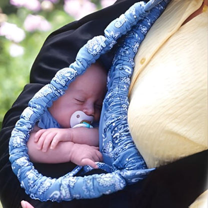 echarpe de portage bebe maman bleue