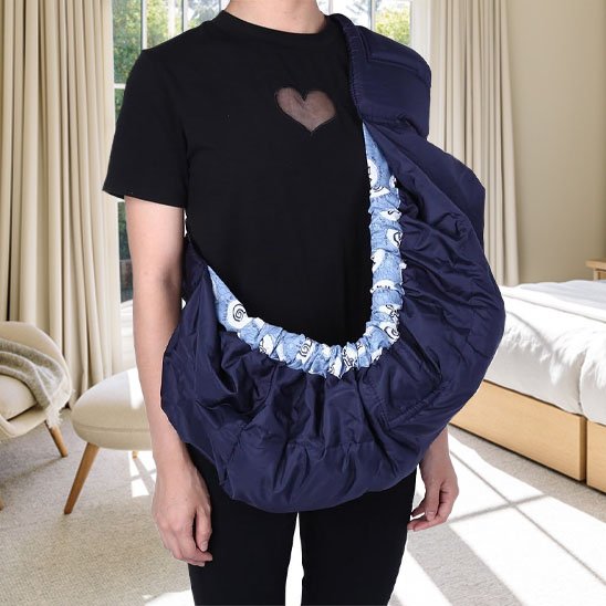 echarpe de portage maman bleue Fleur
