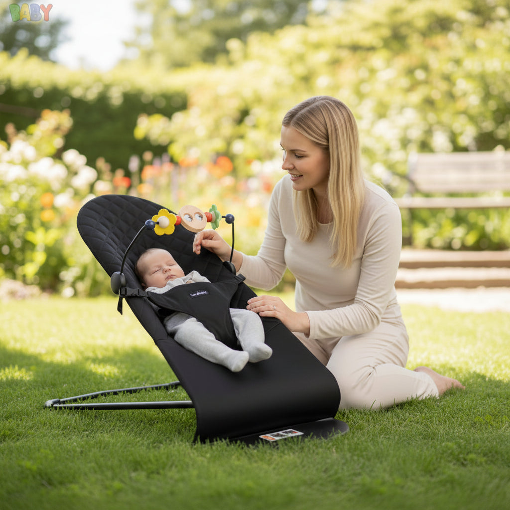 maman enfant endormie balancelle bebe transat serenite