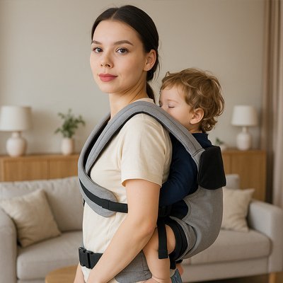 maman nourrissant endormie porte bebe physiologique ergonomique