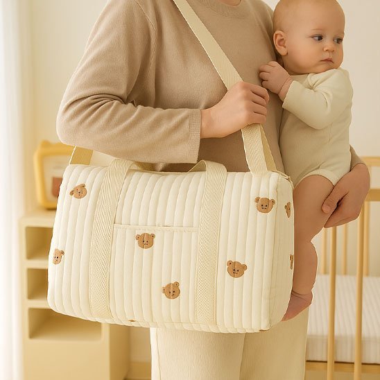 maman nourrissant sac a langer bebe multifonctionnel elegant beige