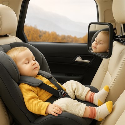 miroir voiture bebe endormie