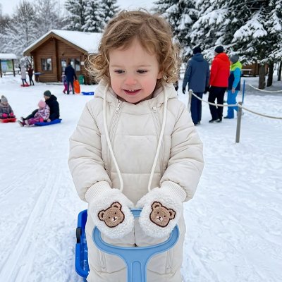 moufle bebe blanche