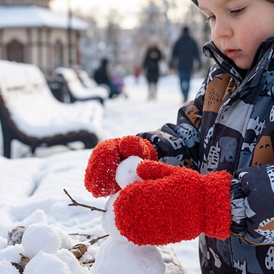 Moufle neige bébé 