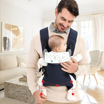 papa nourrissant porte bebe ergonomique bleu dorsocalin