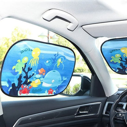 pare soleil voiture bebe protection voyage motif poissons