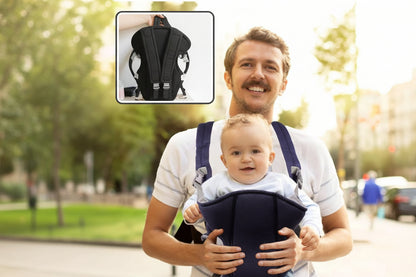 porte bebe ergonomique bleu-fonce