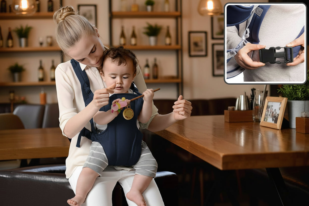 porte bebe ergonomique bleu marine