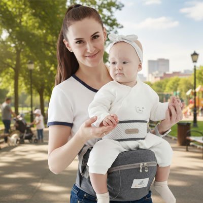 porte bebe ergonomique gris confort premium