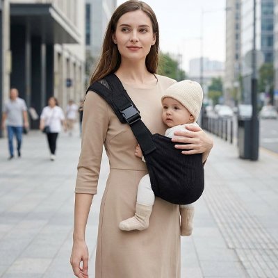 porte bebe noir maman