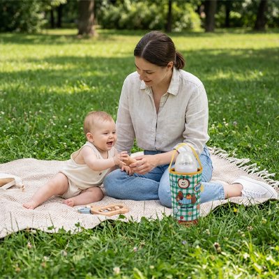 porte biberon brun maman bebe parc