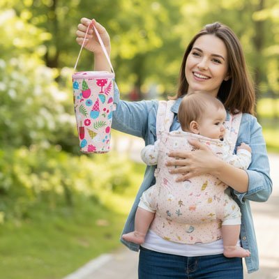 porte biberon confort nomade rose