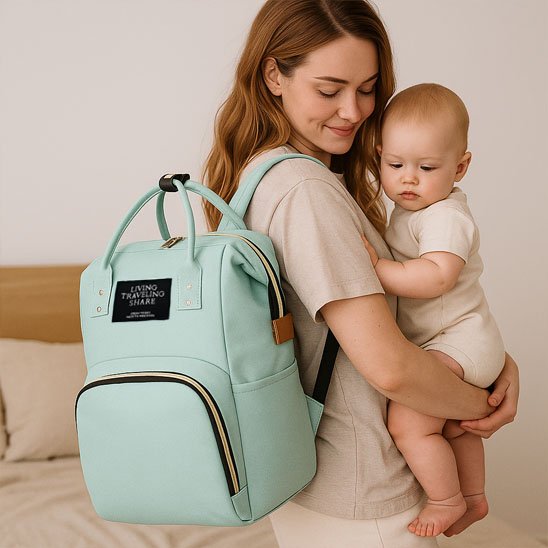 sac a langer vert  bebe maman