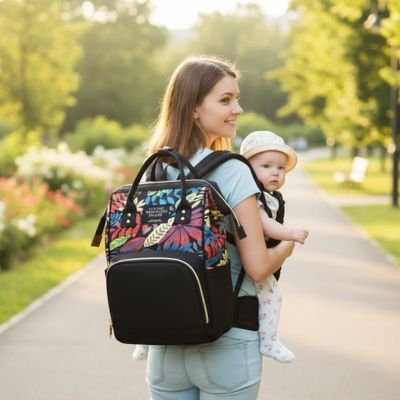 sac a langer noir bebe maman parc