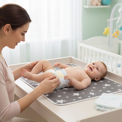 tapis a langer nomade chambre bebe maman