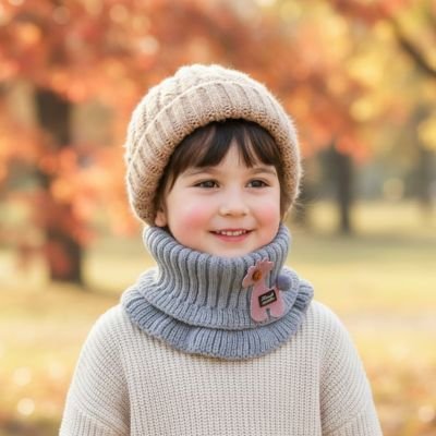 tour de cou enfant bleu