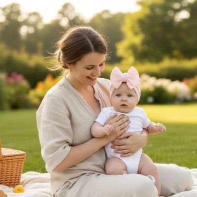 turban bebe fille maman