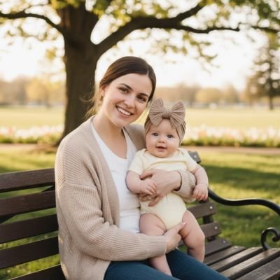 turban bebe fille maman parc