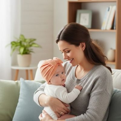 turban bebe fille orange